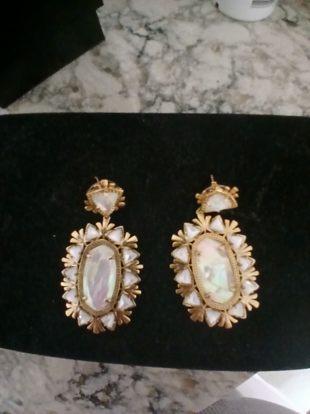 Kendra Scott Havana Vintage Gold Statement Earrings